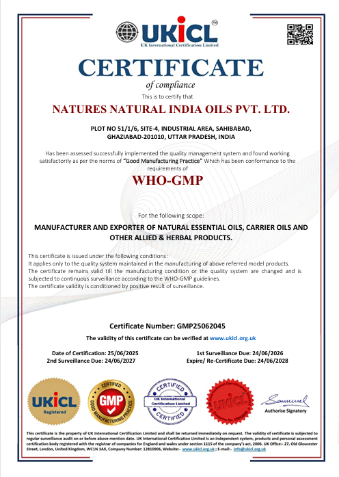 WHO-GMP Certificate